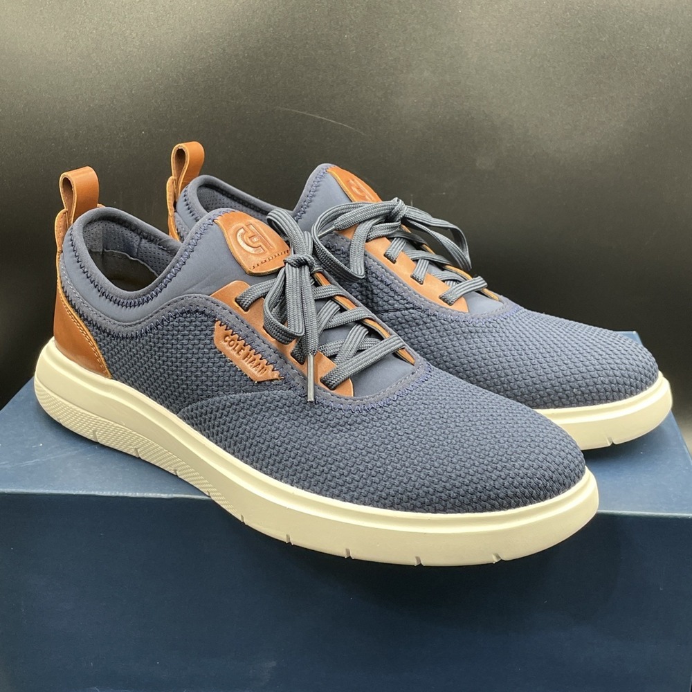 Cole Haan Grand+ Versiq Mens Size 9.5 Athletic Sneakers Navy Blue Shoes C43837